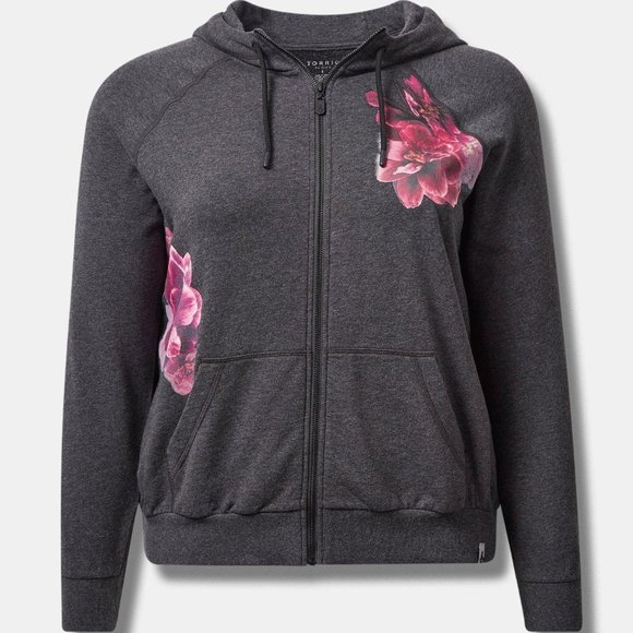 Torrid Everyday Fleece Full Zip Active Hoodie - Picture 2 of 3